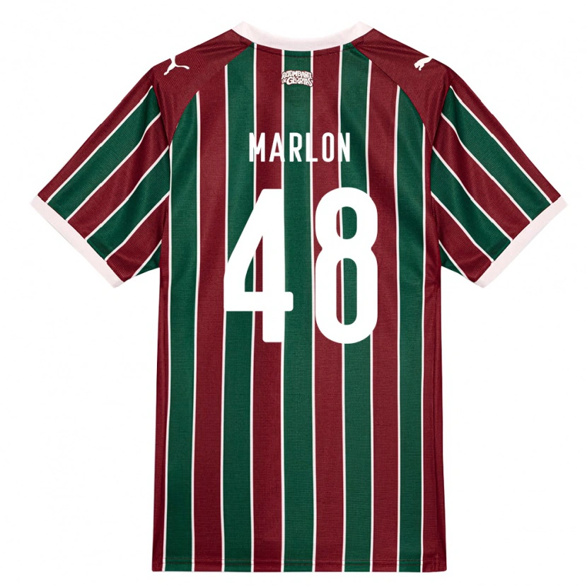 Danxen Hombre Camiseta Marlon Almeida Da Silva Ignacio #48 Verde Borgoña Blanco 1ª Equipación 2026/27 La Camisa