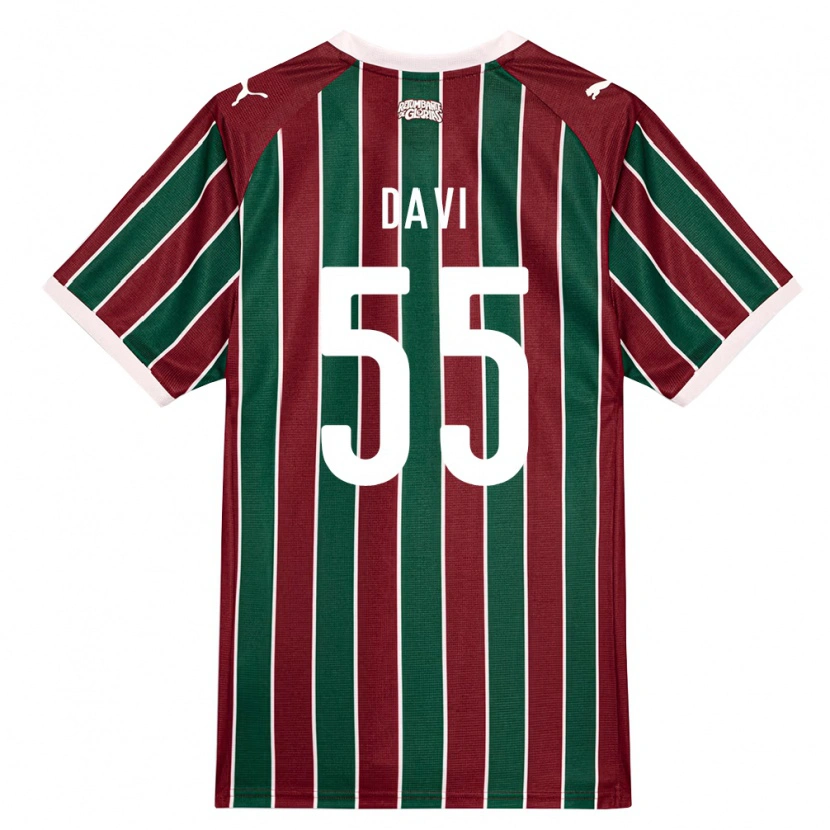 Danxen Hombre Camiseta Wallace Davi #55 Verde Borgoña Blanco 1ª Equipación 2026/27 La Camisa