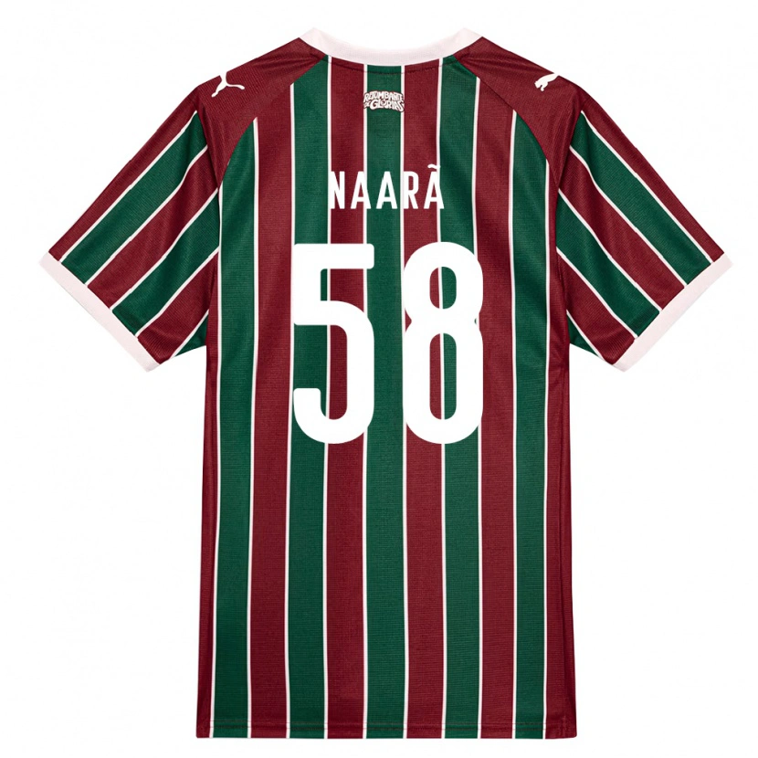 Danxen Hombre Camiseta Naarã Lucas Teixeira Ferreira Dos Santos #58 Verde Borgoña Blanco 1ª Equipación 2026/27 La Camisa