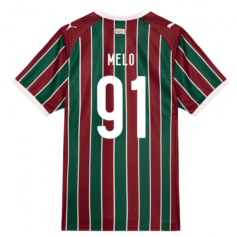 Danxen Hombre Camiseta Davi Melo #91 Verde Borgoña Blanco 1ª Equipación 2026/27 La Camisa