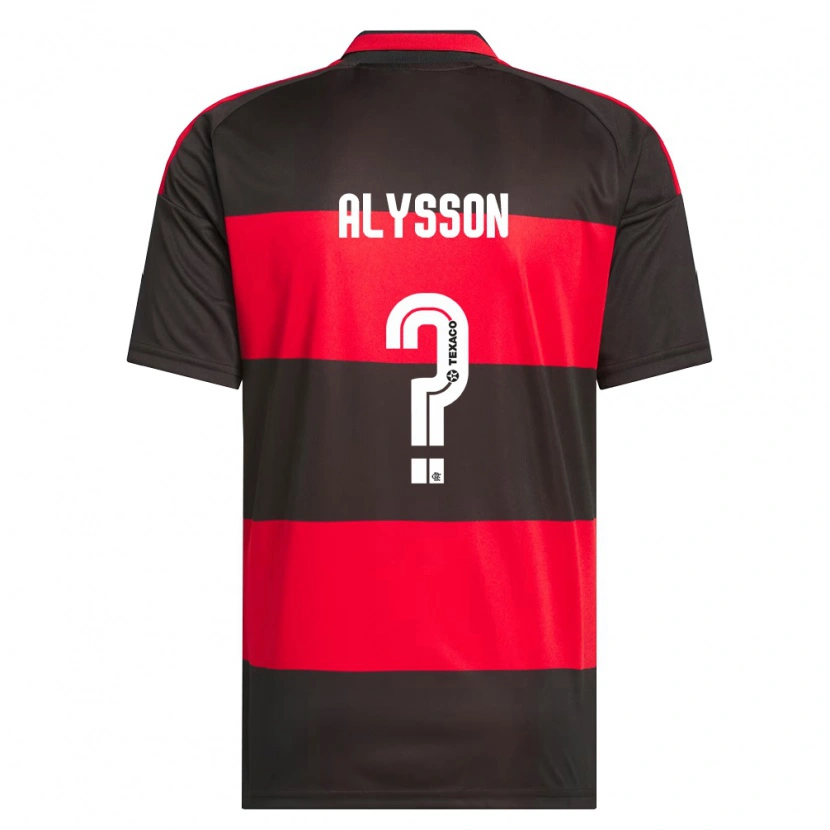 Danxen Hombre Camiseta Alysson #0 Rojo Negro Blanco 1ª Equipación 2026/27 La Camisa