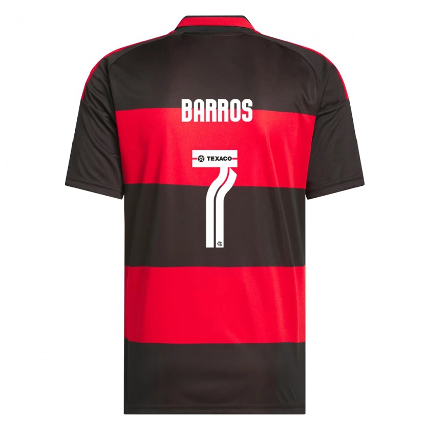 Danxen Hombre Camiseta Rafa Barros #7 Rojo Negro Blanco 1ª Equipación 2026/27 La Camisa