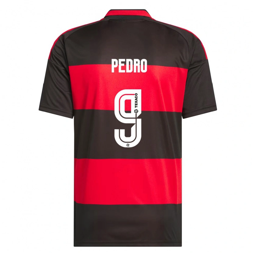 Danxen Hombre Camiseta Pedro Guilherme Abreu Dos Santos #9 Rojo Negro Blanco 1ª Equipación 2026/27 La Camisa