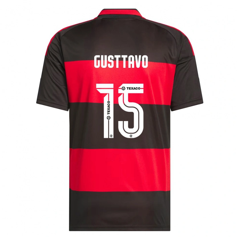 Danxen Hombre Camiseta Gusttavo Sousa #15 Rojo Negro Blanco 1ª Equipación 2026/27 La Camisa