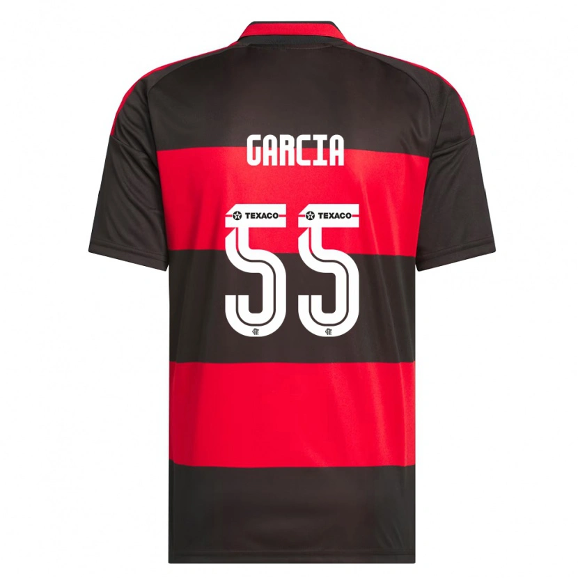 Danxen Hombre Camiseta Caio Garcia #55 Rojo Negro Blanco 1ª Equipación 2026/27 La Camisa