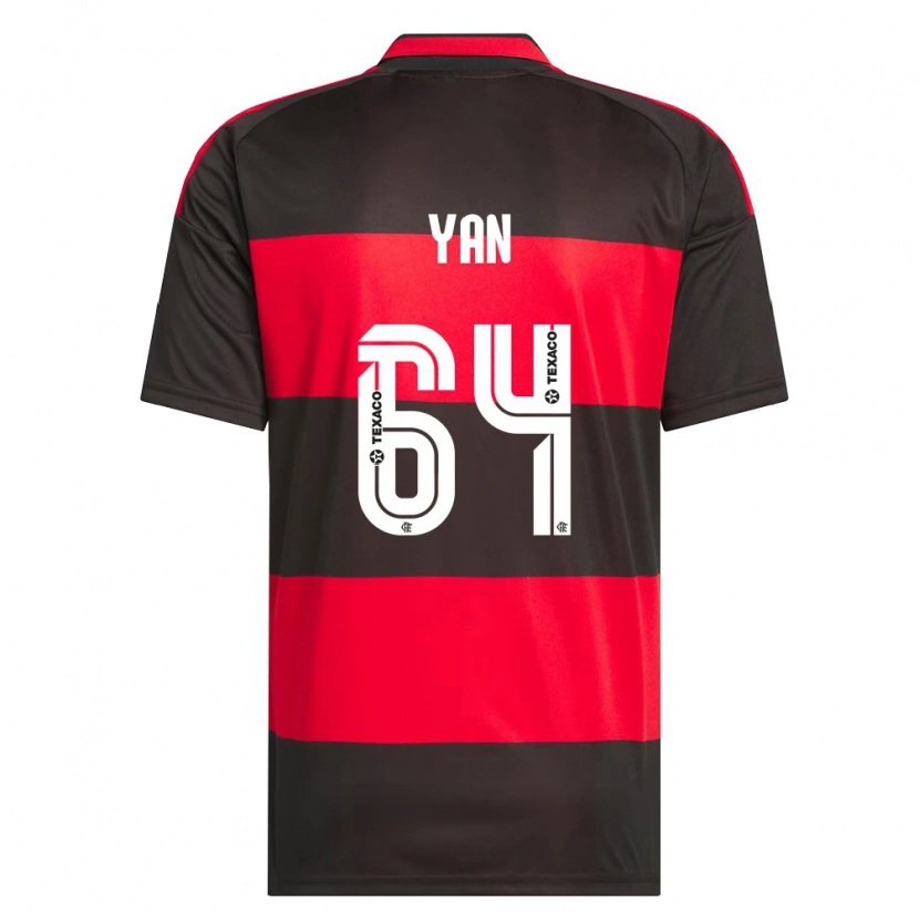 Danxen Hombre Camiseta Wallace Yan #64 Rojo Negro Blanco 1ª Equipación 2026/27 La Camisa
