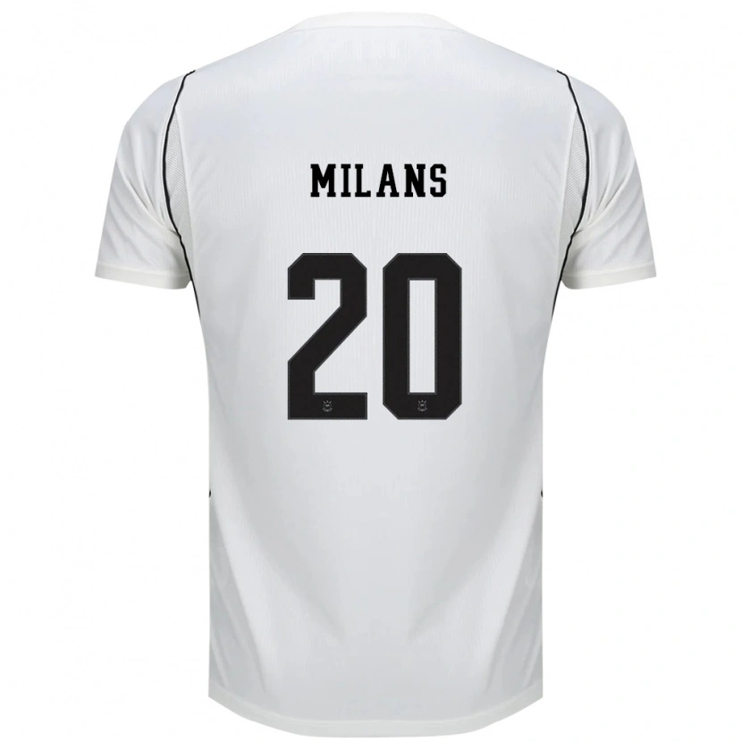Danxen Hombre Camiseta Pedro Milans #20 Blanco Negro Rojo 1ª Equipación 2026/27 La Camisa