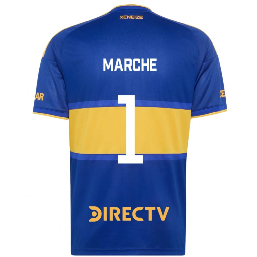 Danxen Hombre Camiseta Agustín Marchesín #1 Azul Real Amarillo 1ª Equipación 2026/27 La Camisa