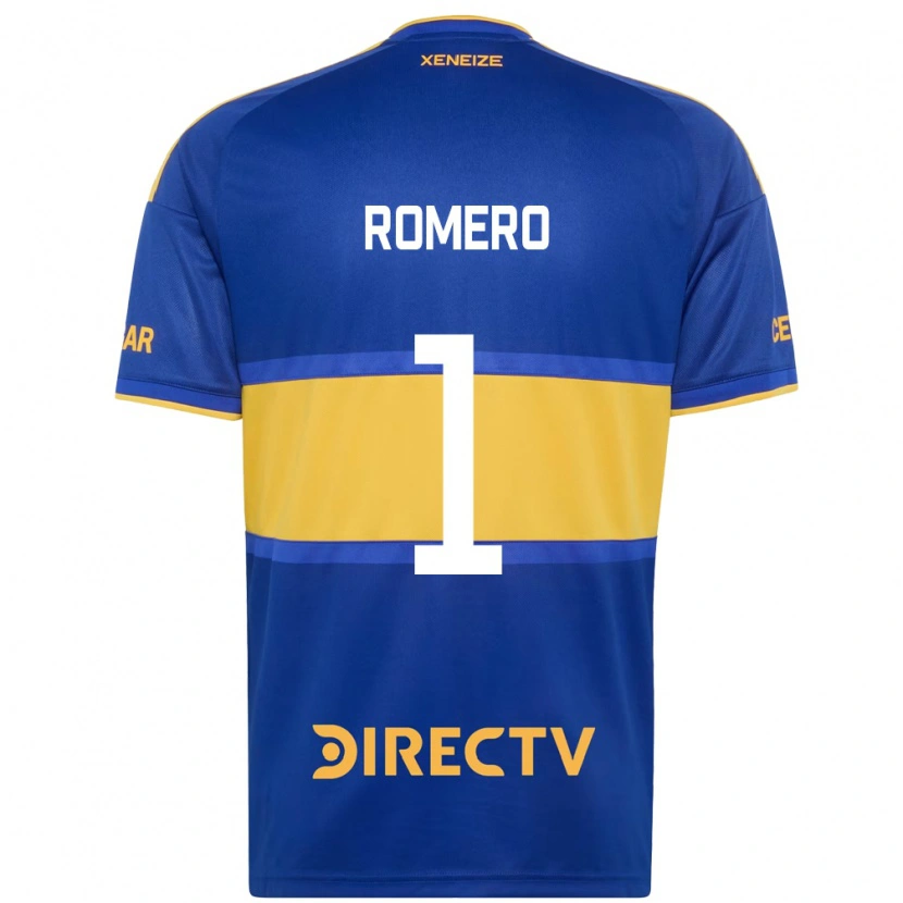 Danxen Hombre Camiseta Sergio Romero #1 Azul Real Amarillo 1ª Equipación 2026/27 La Camisa