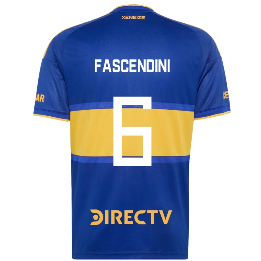Danxen Hombre Camiseta Valentin Fascendini #6 Azul Real Amarillo 1ª Equipación 2026/27 La Camisa