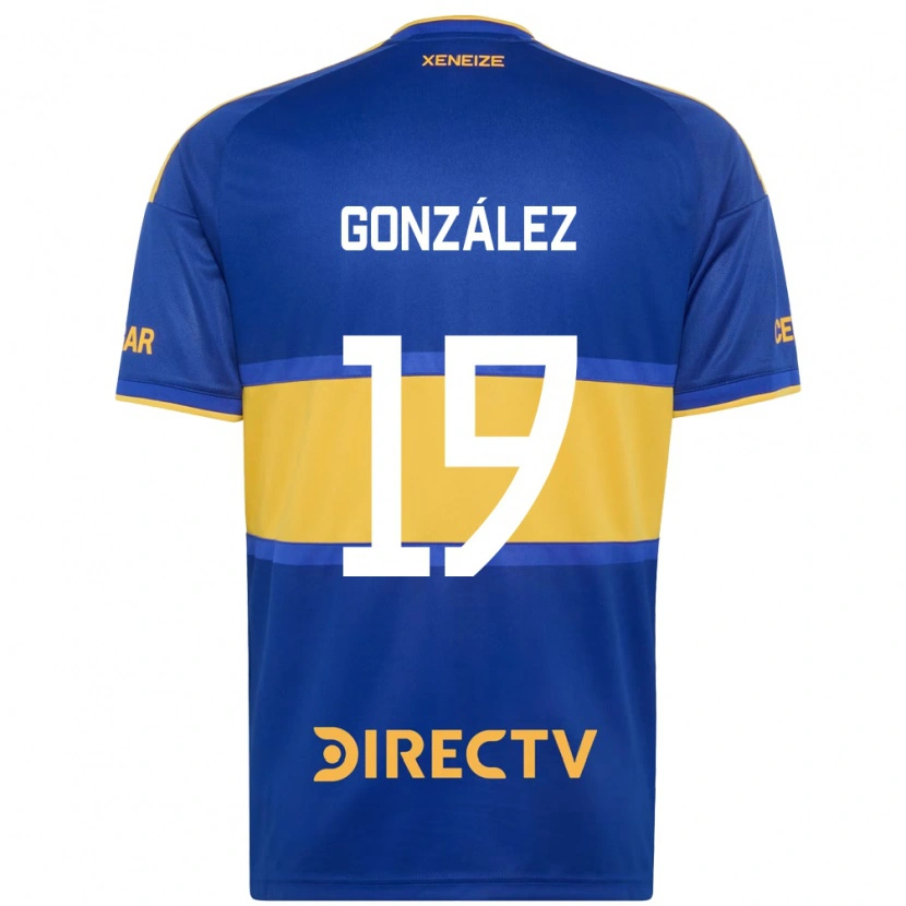 Danxen Hombre Camiseta Ezequiel González #19 Azul Real Amarillo 1ª Equipación 2026/27 La Camisa