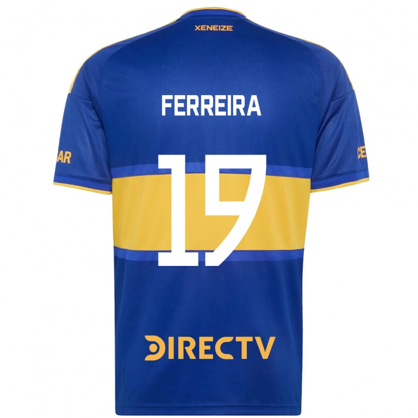 Danxen Hombre Camiseta Kevin Ferreira #19 Azul Real Amarillo 1ª Equipación 2026/27 La Camisa