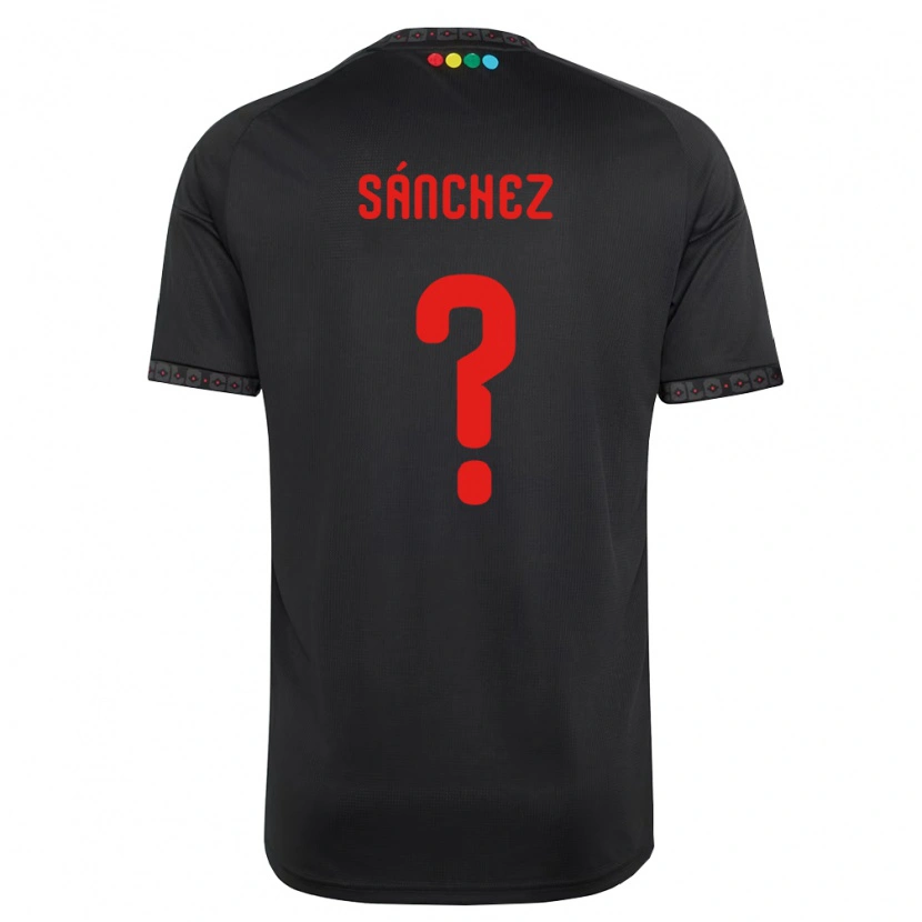 Danxen Hombre Camiseta Bastian Sánchez #0 Negro Rojo 2ª Equipación 2026/27 La Camisa