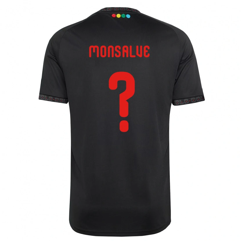 Danxen Hombre Camiseta Gaspar Monsalve #0 Negro Rojo 2ª Equipación 2026/27 La Camisa