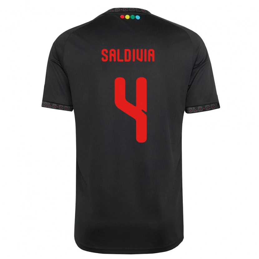 Danxen Hombre Camiseta Alan Saldivia #4 Negro Rojo 2ª Equipación 2026/27 La Camisa
