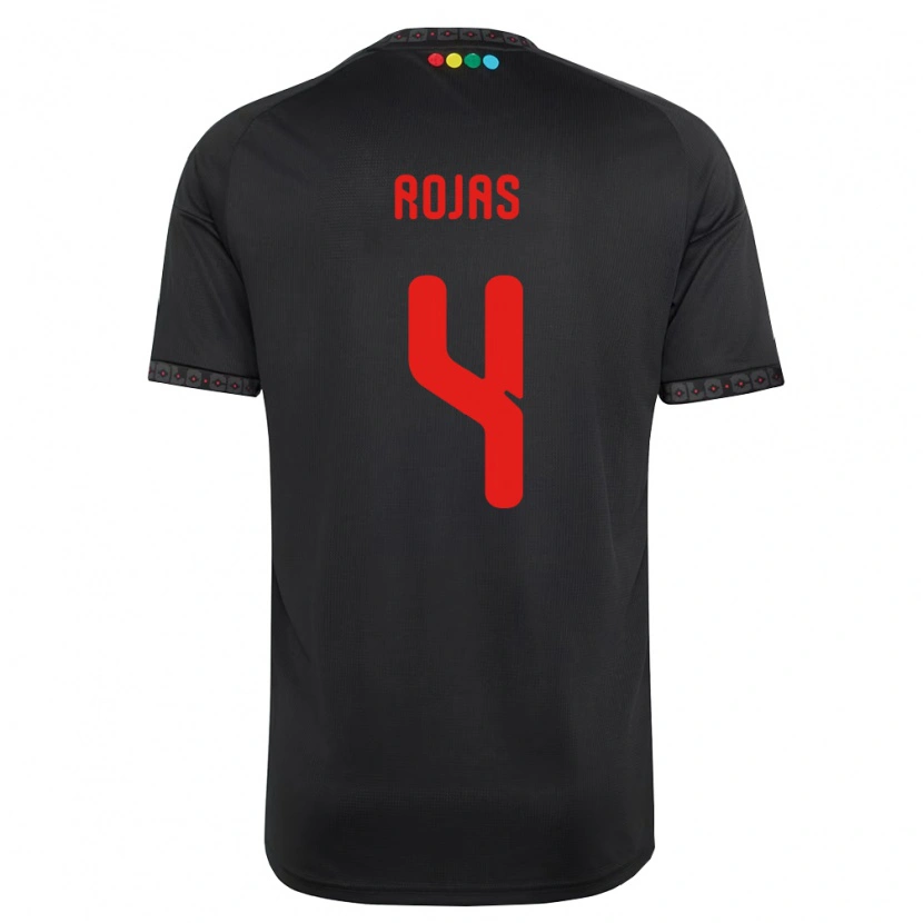 Danxen Hombre Camiseta Javier Rojas #4 Negro Rojo 2ª Equipación 2026/27 La Camisa