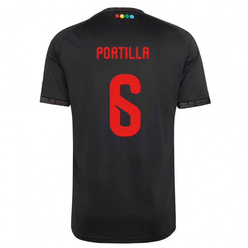 Danxen Hombre Camiseta Dylan Portilla #6 Negro Rojo 2ª Equipación 2026/27 La Camisa