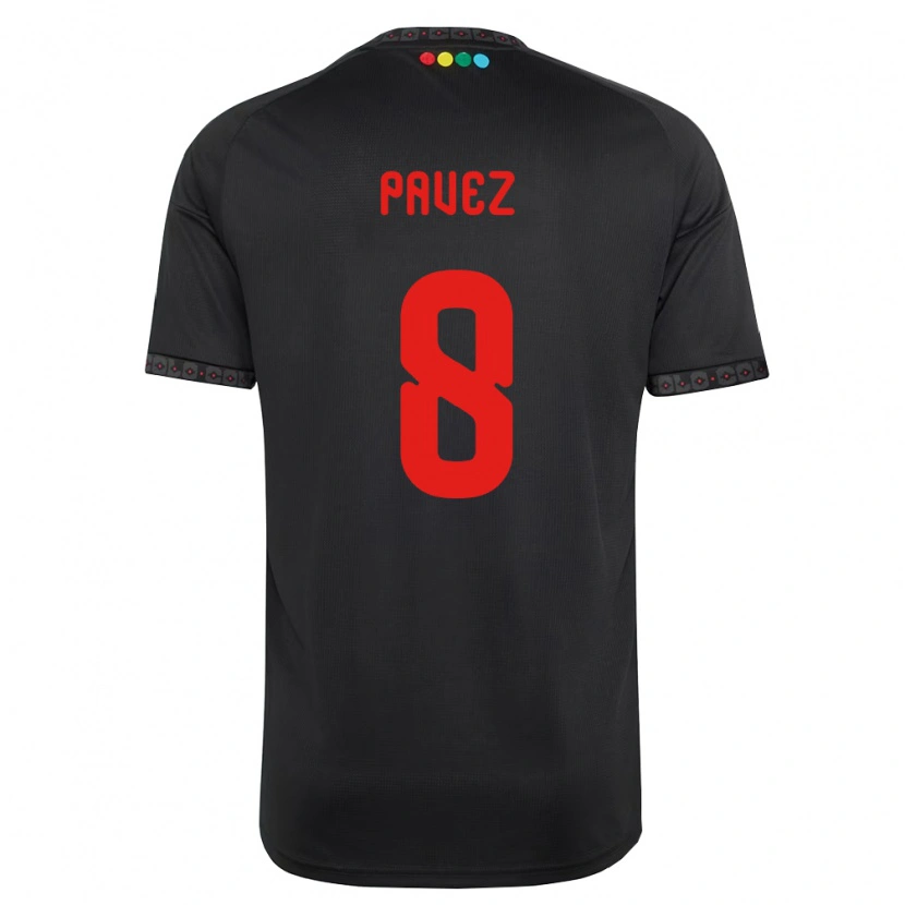 Danxen Hombre Camiseta Esteban Pavez #8 Negro Rojo 2ª Equipación 2026/27 La Camisa