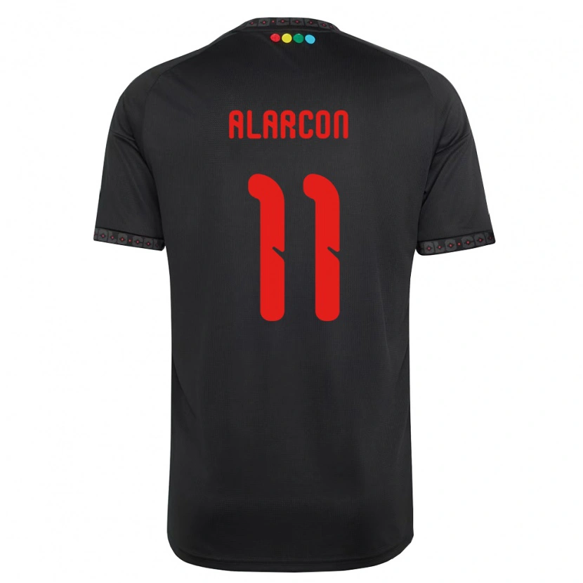 Danxen Hombre Camiseta Antonia Alarcón #11 Negro Rojo 2ª Equipación 2026/27 La Camisa