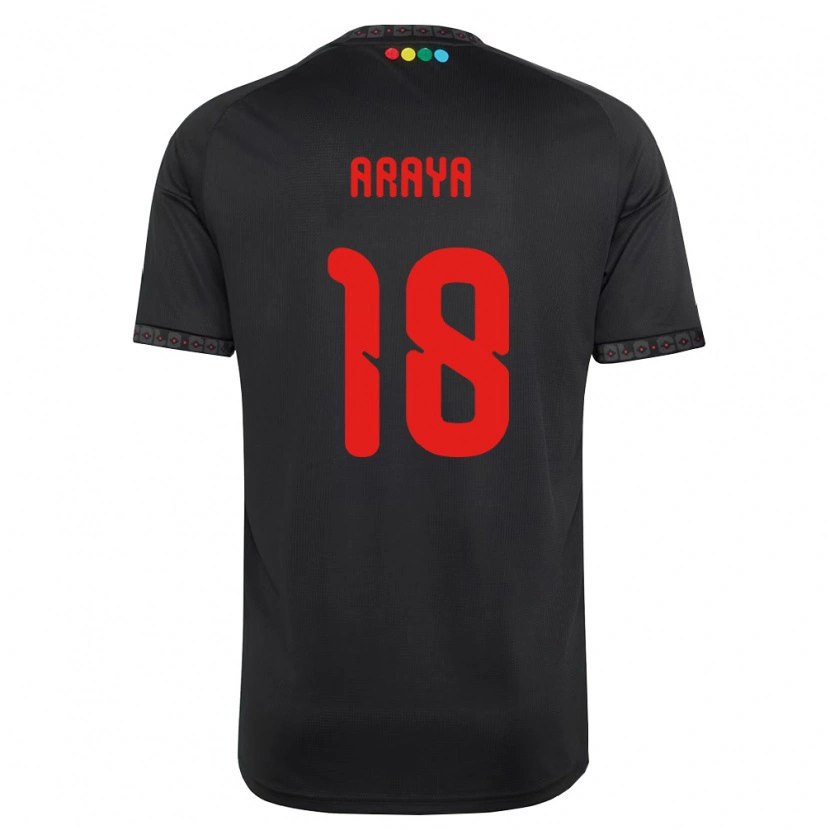 Danxen Hombre Camiseta Benjamín Araya #18 Negro Rojo 2ª Equipación 2026/27 La Camisa
