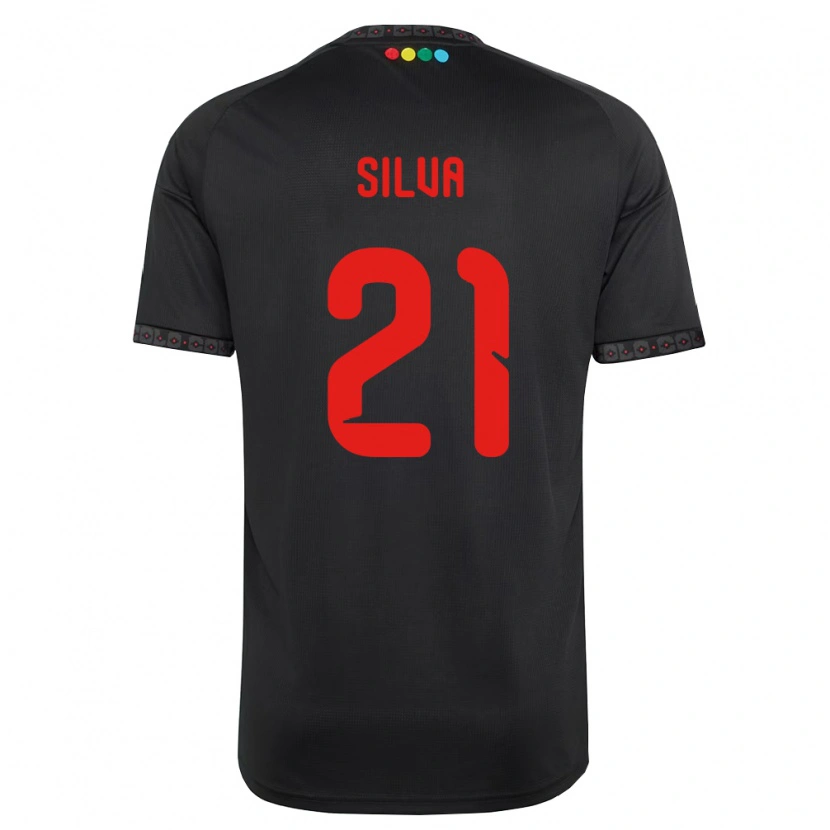 Danxen Hombre Camiseta Agustin Silva #21 Negro Rojo 2ª Equipación 2026/27 La Camisa