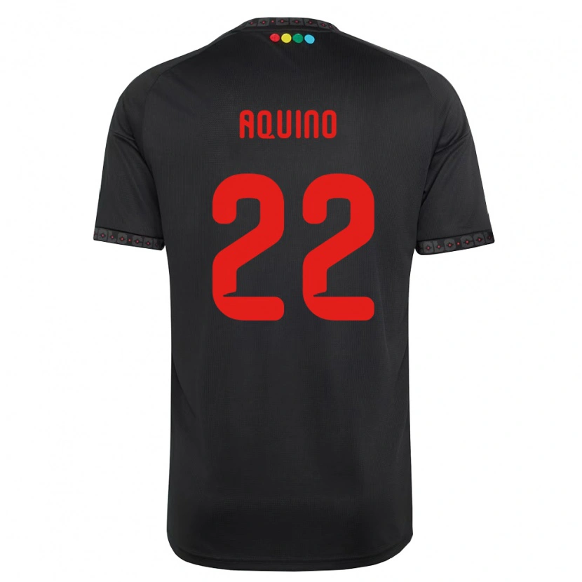 Danxen Hombre Camiseta Claudio Aquino #22 Negro Rojo 2ª Equipación 2026/27 La Camisa