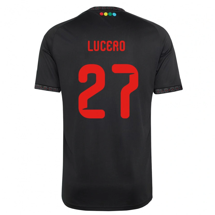 Danxen Hombre Camiseta Valentina Lucero #27 Negro Rojo 2ª Equipación 2026/27 La Camisa