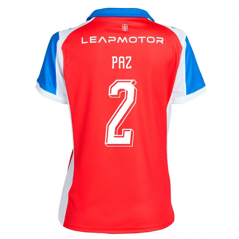 Danxen Hombre Camiseta Nehuen Paz #2 Rojo Azul 2ª Equipación 2026/27 La Camisa