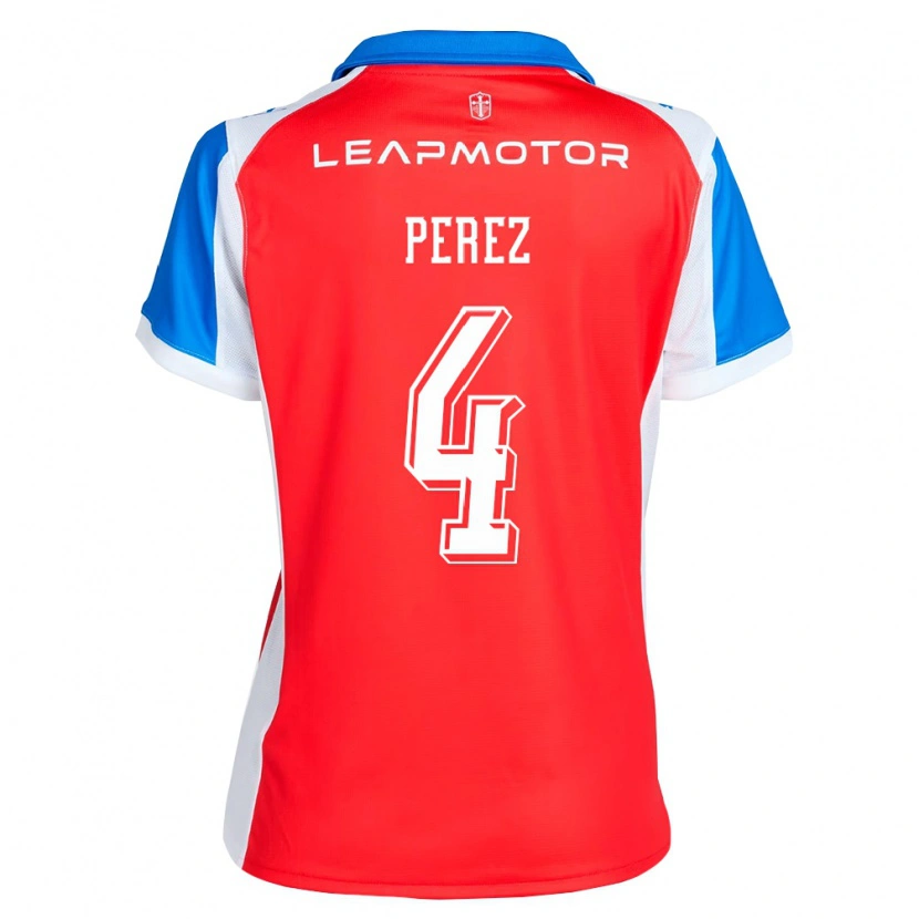 Danxen Hombre Camiseta Ignacio Pérez #4 Rojo Azul 2ª Equipación 2026/27 La Camisa