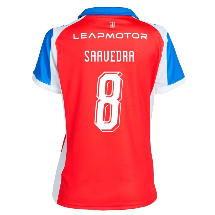 Danxen Hombre Camiseta Ignacio Saavedra #8 Rojo Azul 2ª Equipación 2026/27 La Camisa