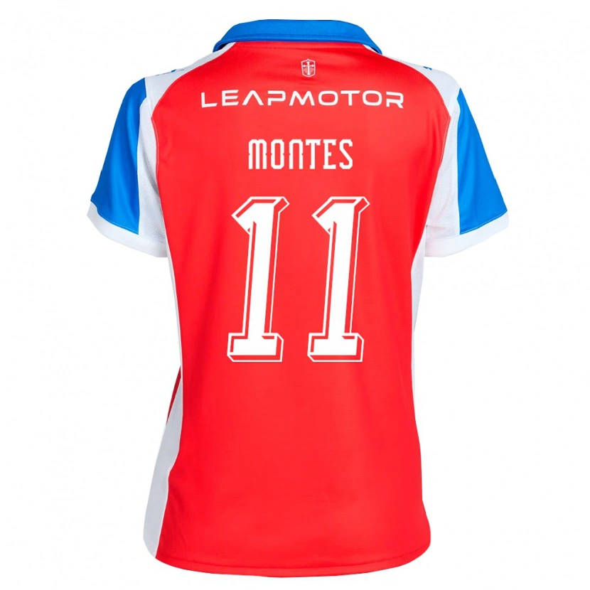 Danxen Hombre Camiseta Clemente Montes #11 Rojo Azul 2ª Equipación 2026/27 La Camisa
