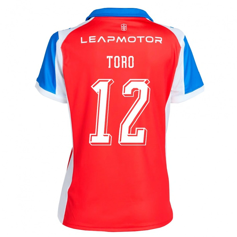 Danxen Hombre Camiseta Ian Toro #12 Rojo Azul 2ª Equipación 2026/27 La Camisa
