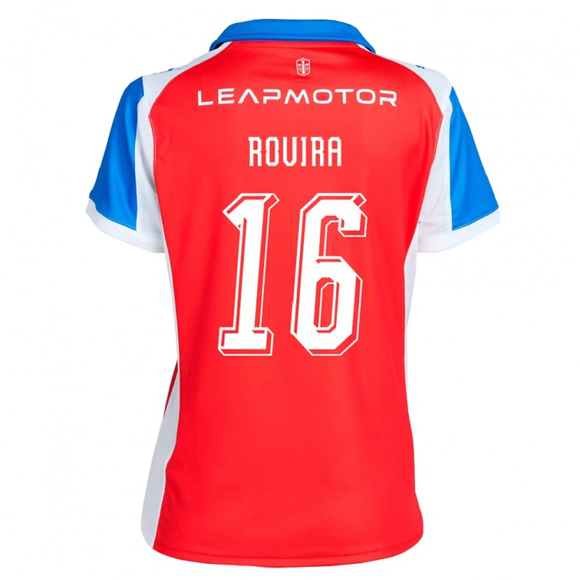 Danxen Hombre Camiseta Brayan Rovira #16 Rojo Azul 2ª Equipación 2026/27 La Camisa