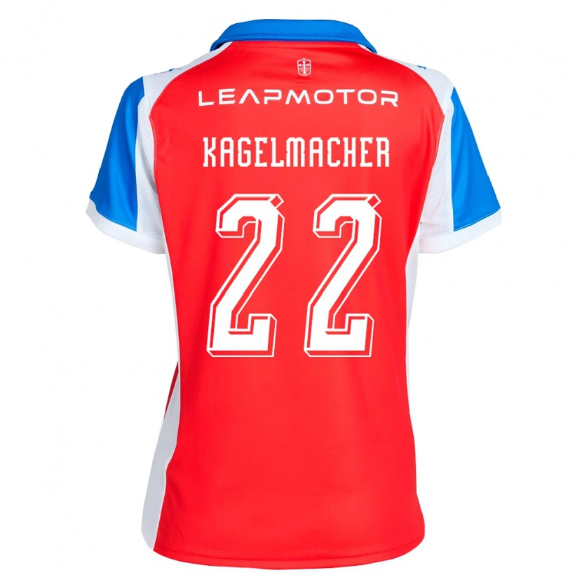 Danxen Hombre Camiseta Gary Kagelmacher #22 Rojo Azul 2ª Equipación 2026/27 La Camisa