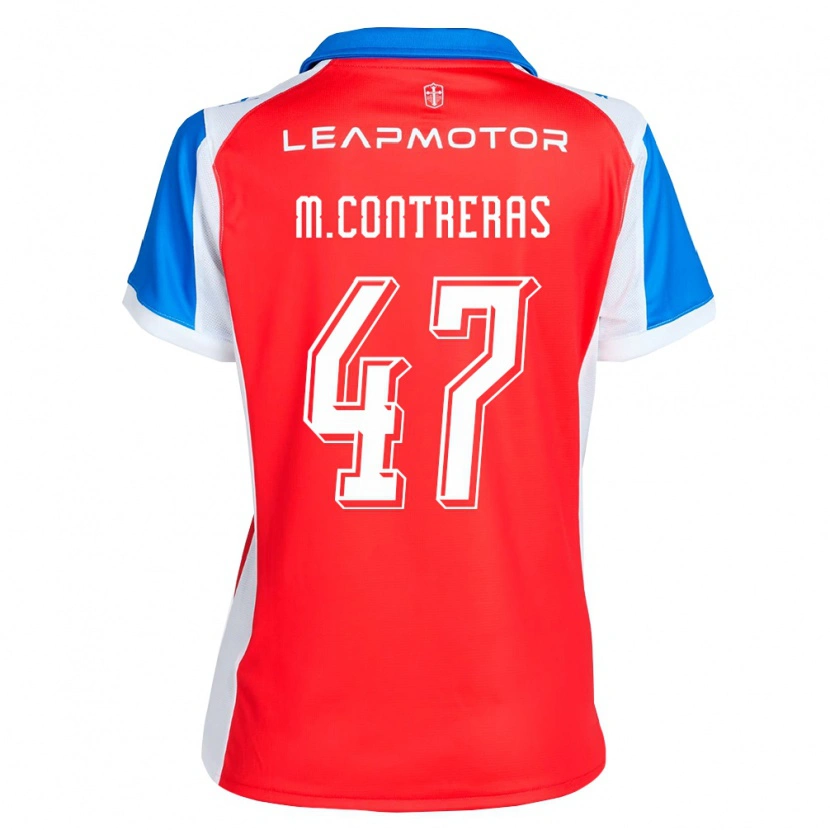 Danxen Hombre Camiseta Mathías Contreras #47 Rojo Azul 2ª Equipación 2026/27 La Camisa