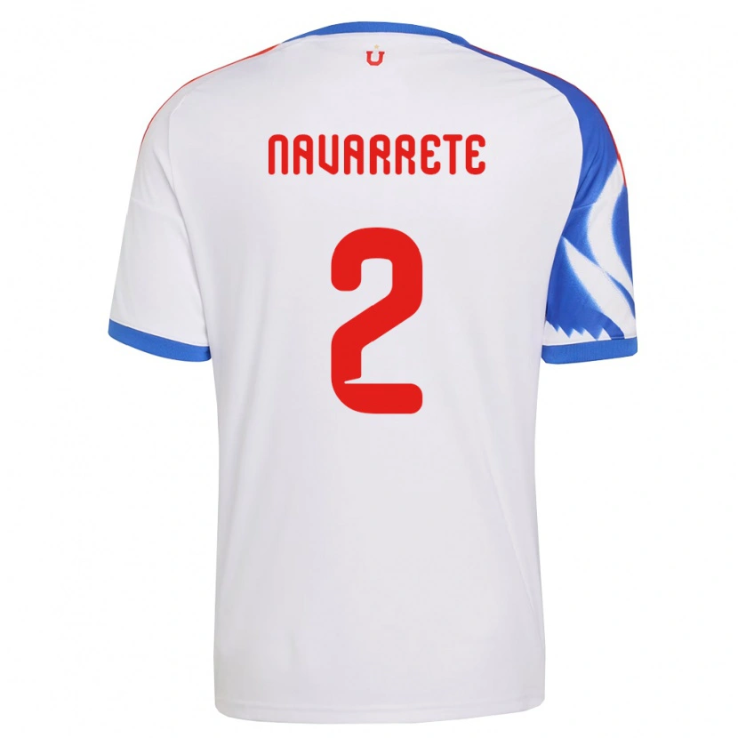 Danxen Hombre Camiseta Daniel Navarrete #2 Blanco Azul Marino 2ª Equipación 2026/27 La Camisa