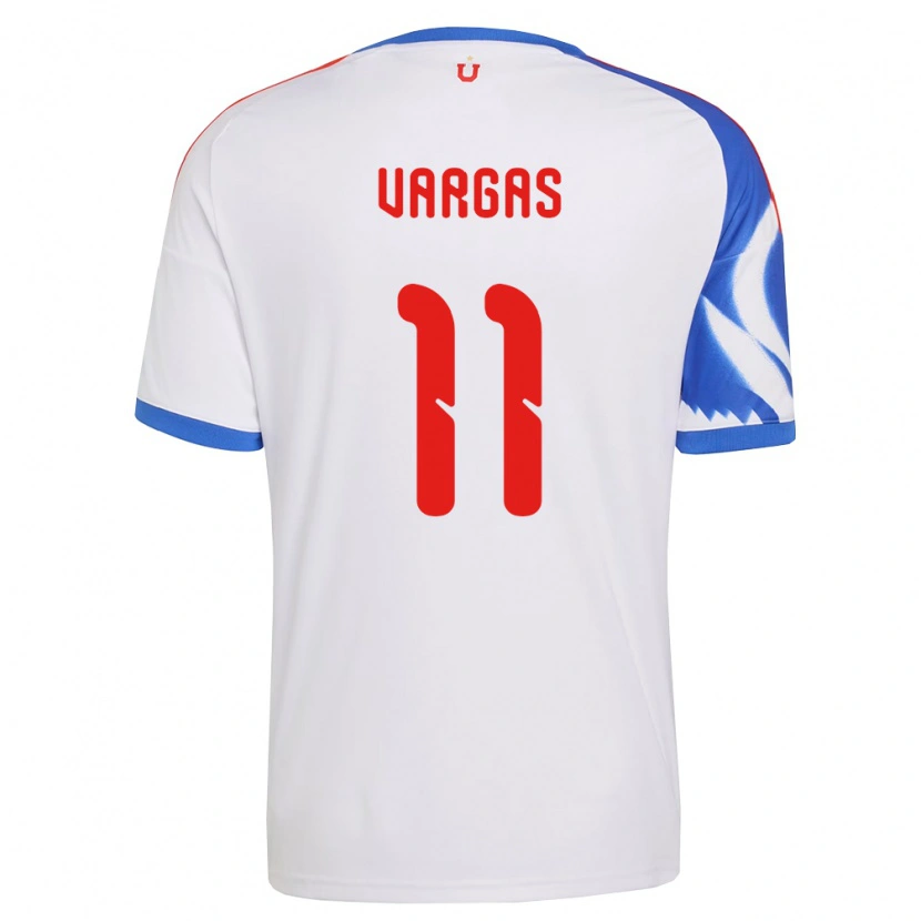 Danxen Hombre Camiseta Eduardo Vargas #11 Blanco Azul Marino 2ª Equipación 2026/27 La Camisa