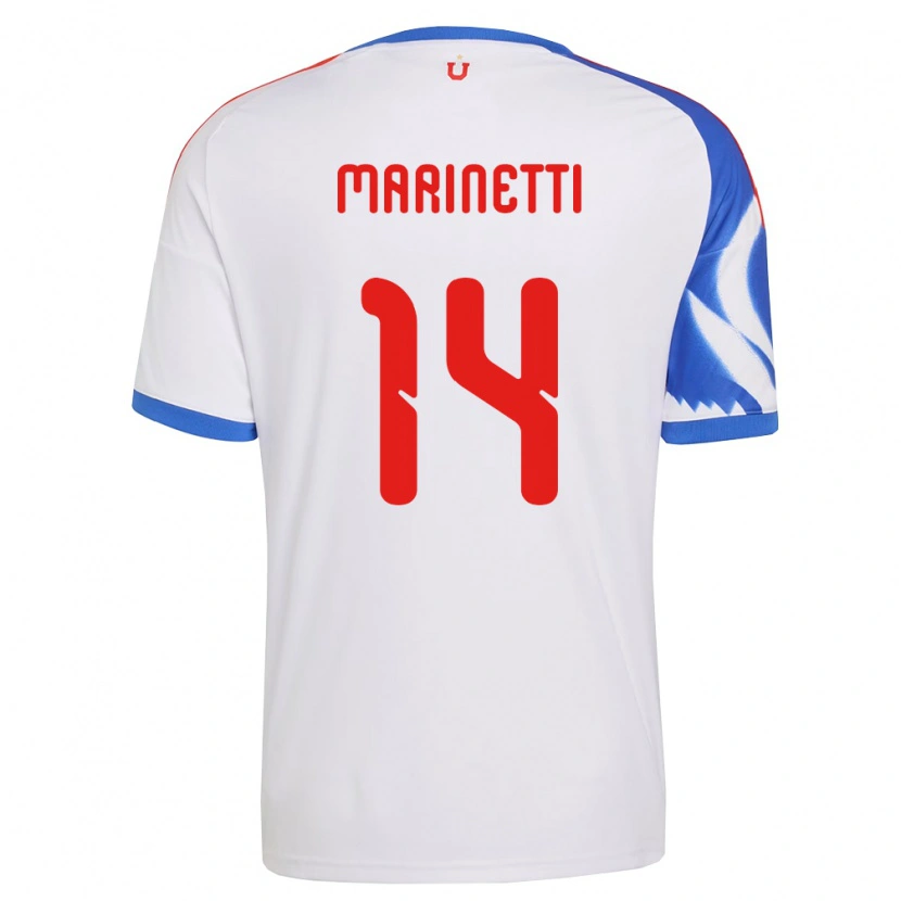 Danxen Hombre Camiseta Nicolás Marinetti #14 Blanco Azul Marino 2ª Equipación 2026/27 La Camisa