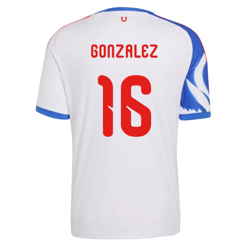Danxen Hombre Camiseta Monserratt González #16 Blanco Azul Marino 2ª Equipación 2026/27 La Camisa