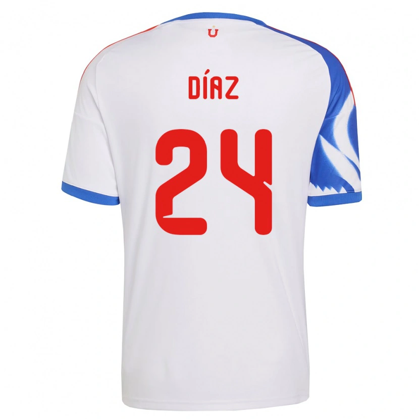 Danxen Hombre Camiseta Antonio Díaz #24 Blanco Azul Marino 2ª Equipación 2026/27 La Camisa