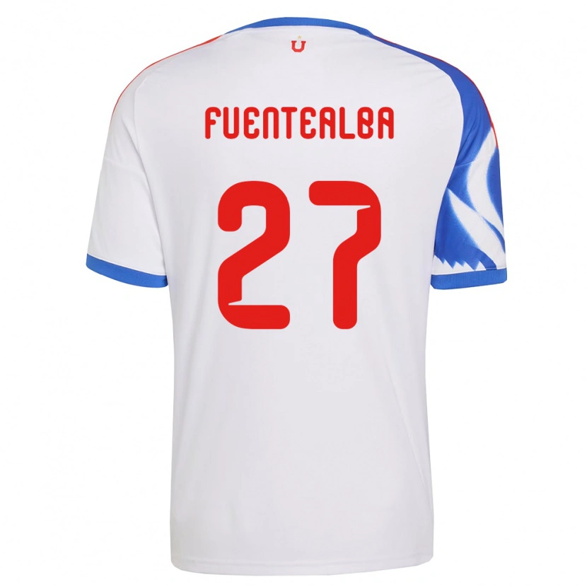 Danxen Hombre Camiseta Jeison Fuentealba #27 Blanco Azul Marino 2ª Equipación 2026/27 La Camisa