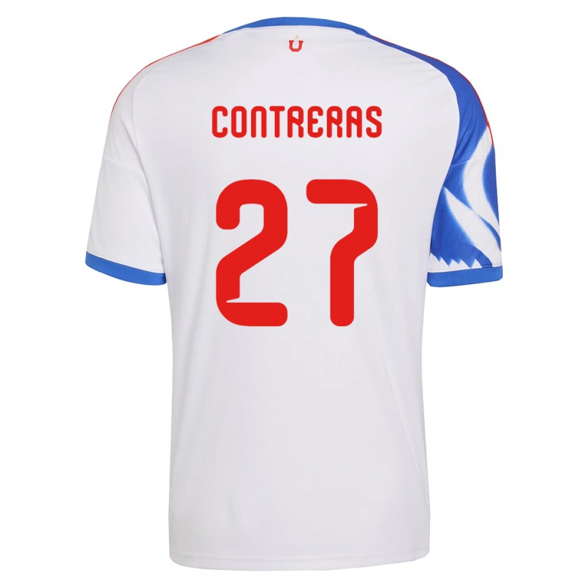 Danxen Hombre Camiseta Rodrigo Contreras #27 Blanco Azul Marino 2ª Equipación 2026/27 La Camisa