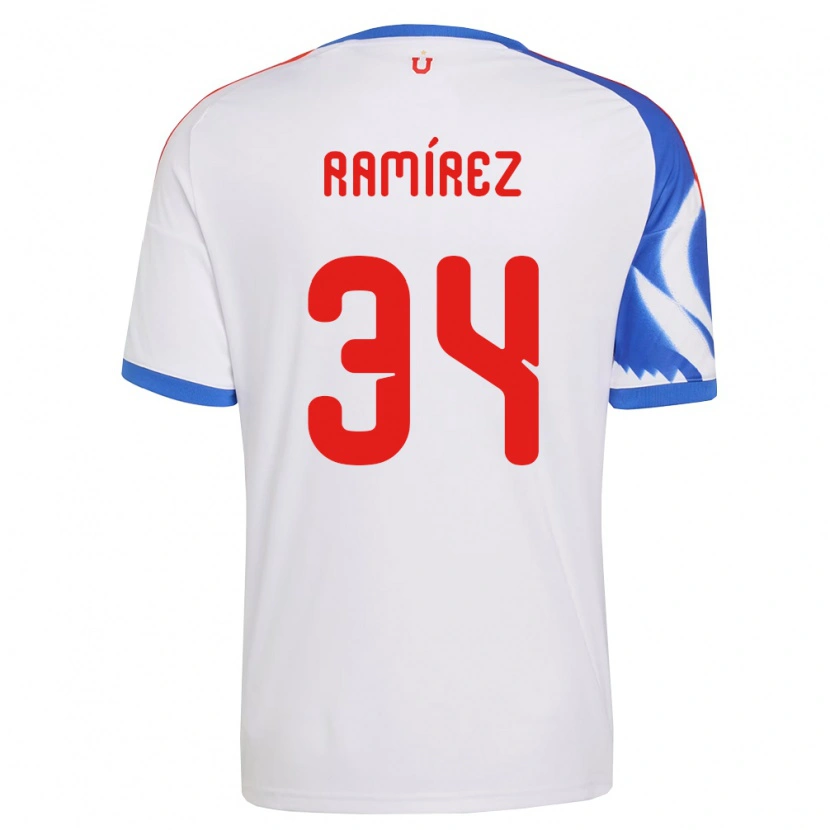 Danxen Hombre Camiseta Vicente Ramírez #34 Blanco Azul Marino 2ª Equipación 2026/27 La Camisa