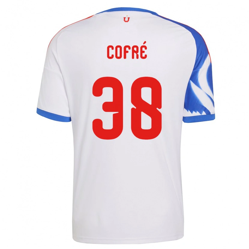 Danxen Hombre Camiseta Diego Cofré #38 Blanco Azul Marino 2ª Equipación 2026/27 La Camisa