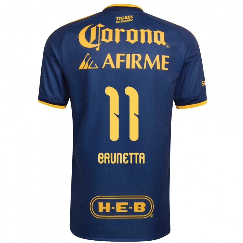 Danxen Hombre Camiseta Juan Brunetta #11 Azul Real Amarillo 2ª Equipación 2026/27 La Camisa