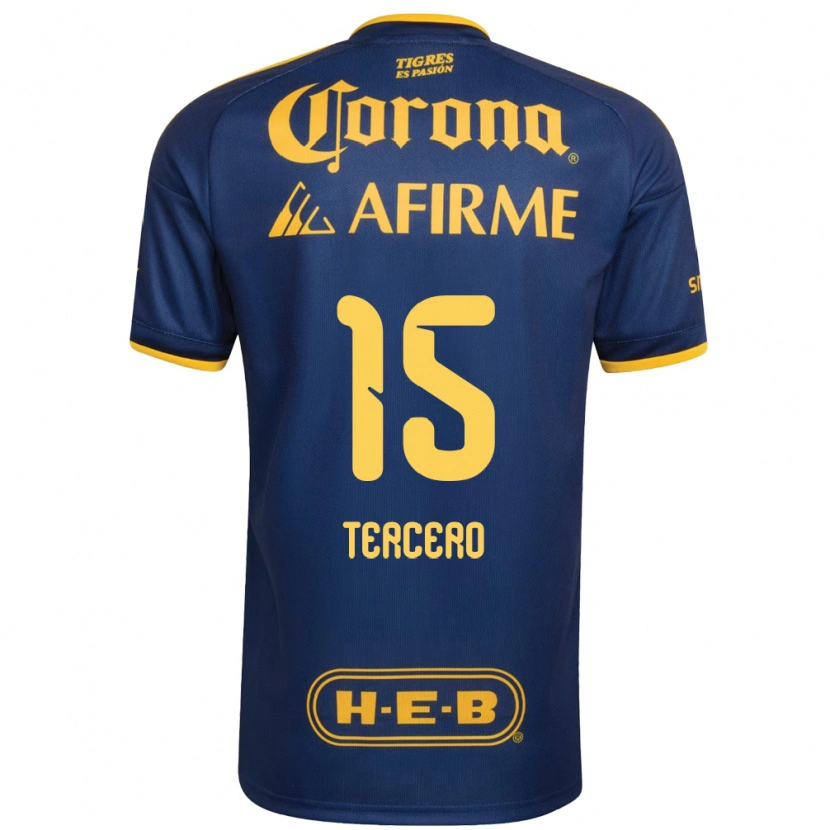Danxen Hombre Camiseta Eduardo Tercero #15 Azul Real Amarillo 2ª Equipación 2026/27 La Camisa