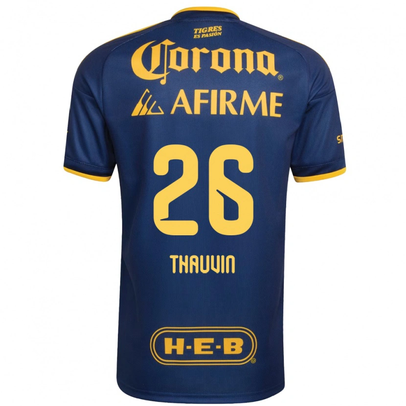 Danxen Hombre Camiseta Florian Thauvin #26 Azul Real Amarillo 2ª Equipación 2026/27 La Camisa
