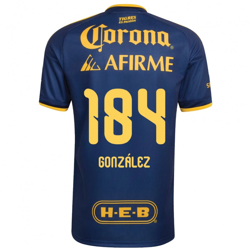 Danxen Hombre Camiseta Erick González #184 Azul Real Amarillo 2ª Equipación 2026/27 La Camisa