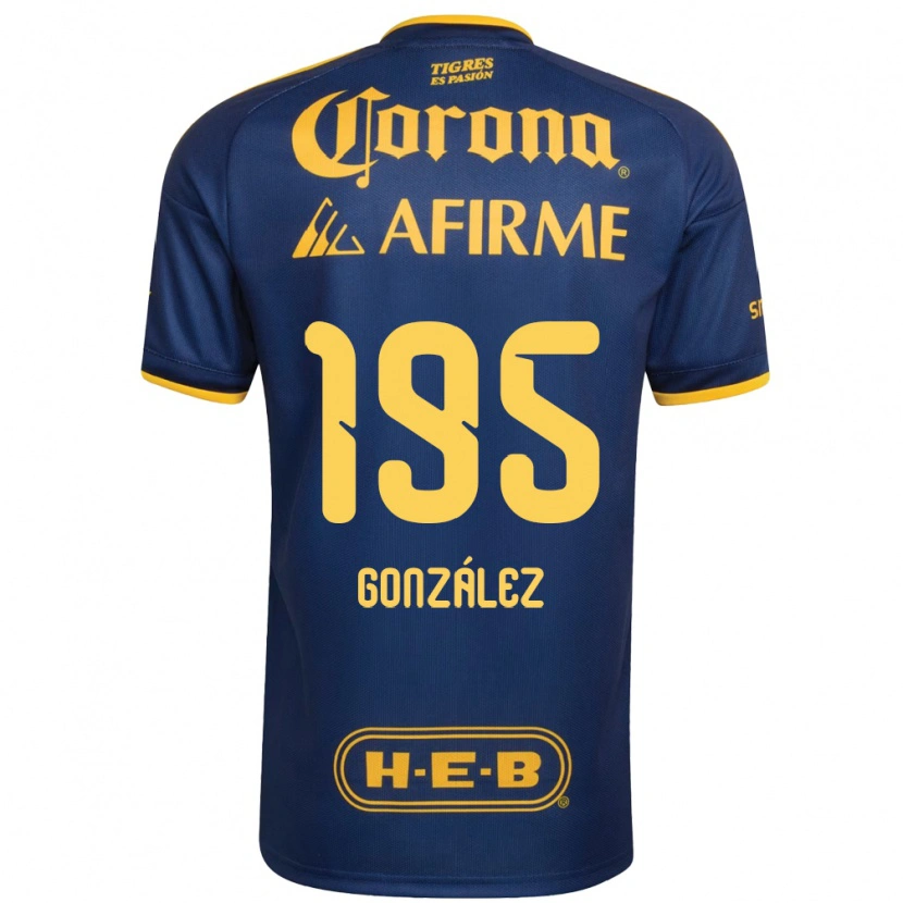 Danxen Hombre Camiseta Germán González #195 Azul Real Amarillo 2ª Equipación 2026/27 La Camisa