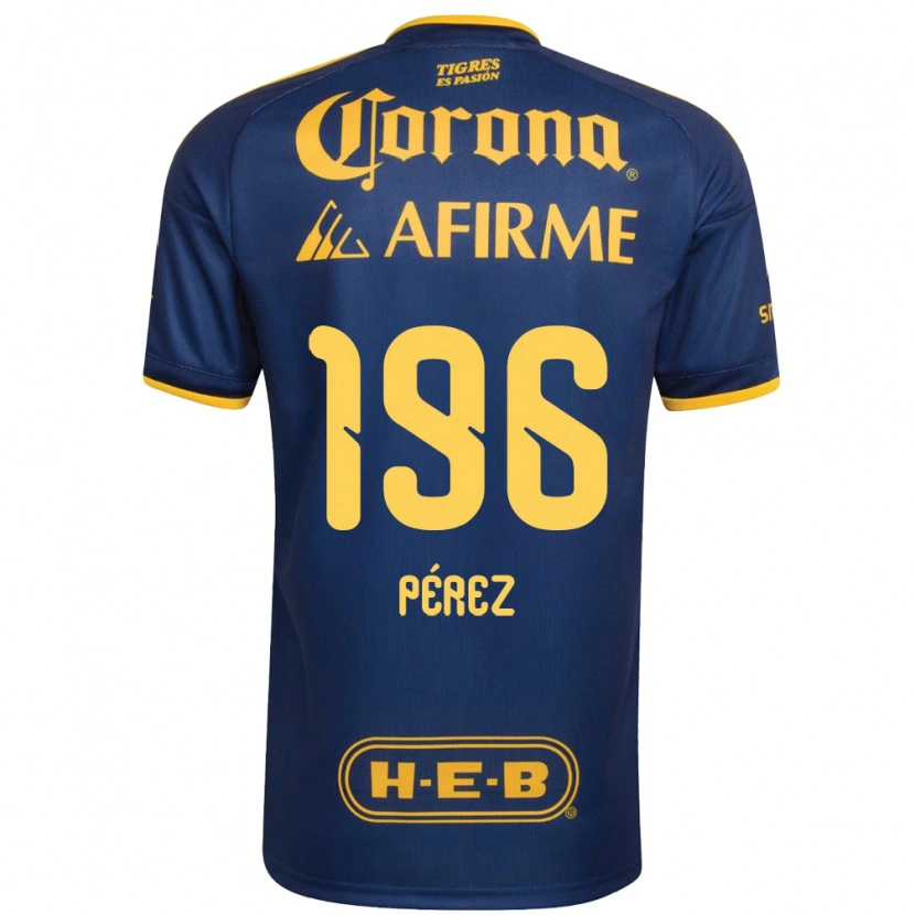 Danxen Hombre Camiseta Axel Pérez #196 Azul Real Amarillo 2ª Equipación 2026/27 La Camisa